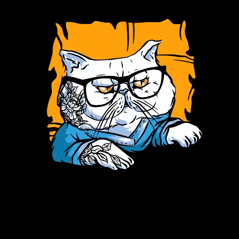 Stilvolle Nerd Persische Katze Beanie Brille