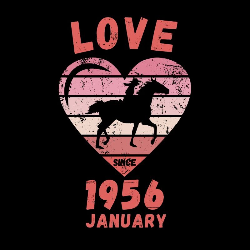 Amour équitation anniversaire Janvier 1956