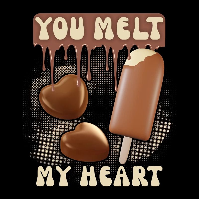 Chocolat Saint-Valentin, Crème glacée au chocolat, couples couples