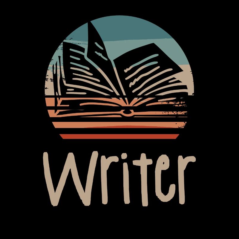 Retro Vintage Writer Professor Book Writing