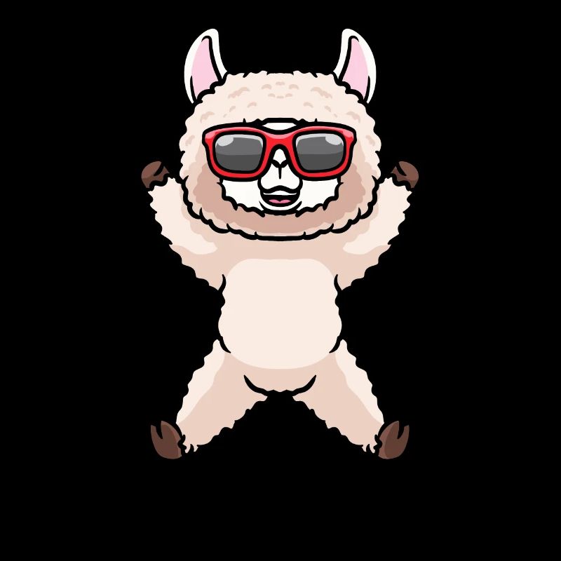 Alpaga dansant avec des lunettes de soleil danseur de danse
