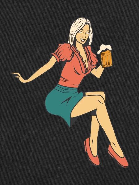 Frau mit Bier