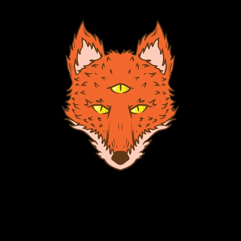 Fox with three eyes and one on his forehead