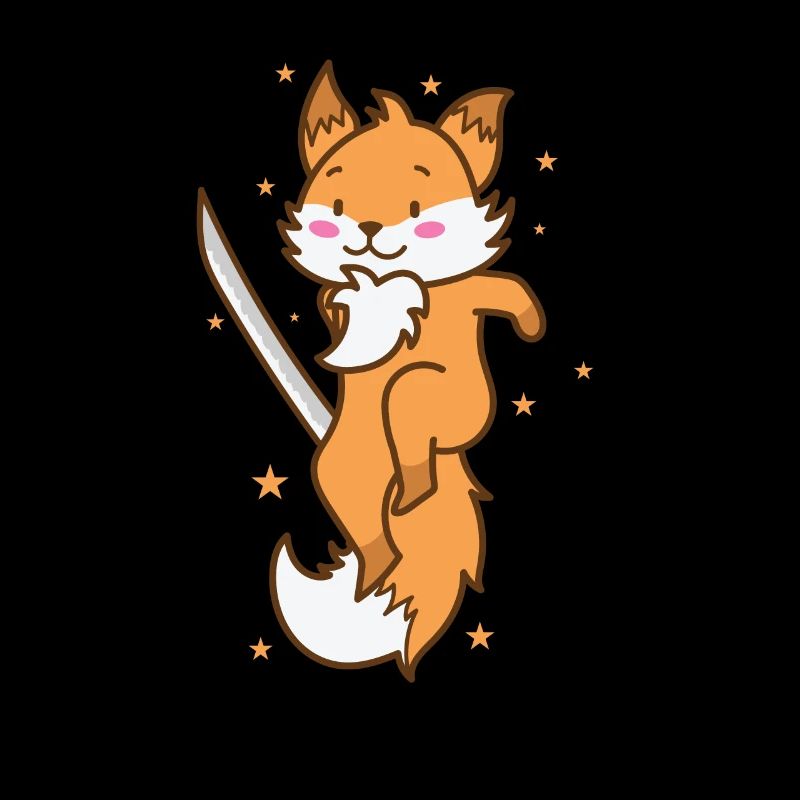 Renard à l’épée Drôle d’animal renard roux
