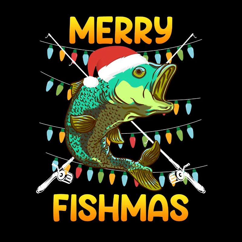 Pêcheur Noël Joyeux poisson Poisson