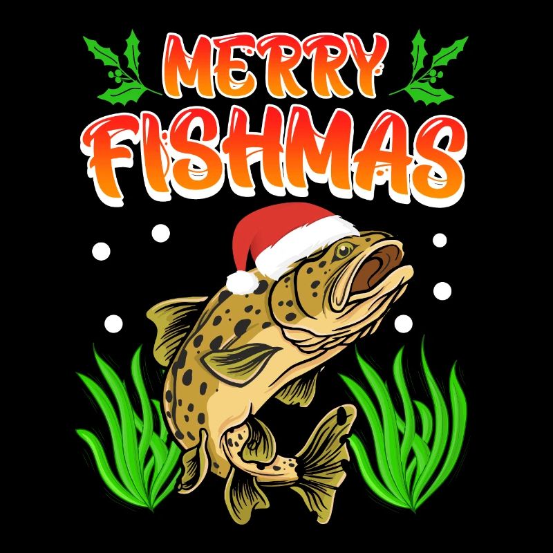 Trout Angler Joyeux Fishmas Angler Noël