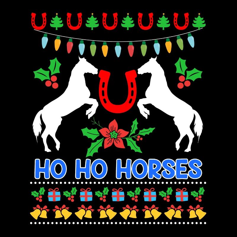 Ho Ho Chevaux Ugly Chritsmas Cavalier Cavalier