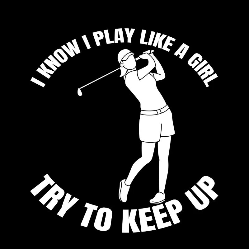 Golf Mädchen Golfspielerin Golfball Golfschläger