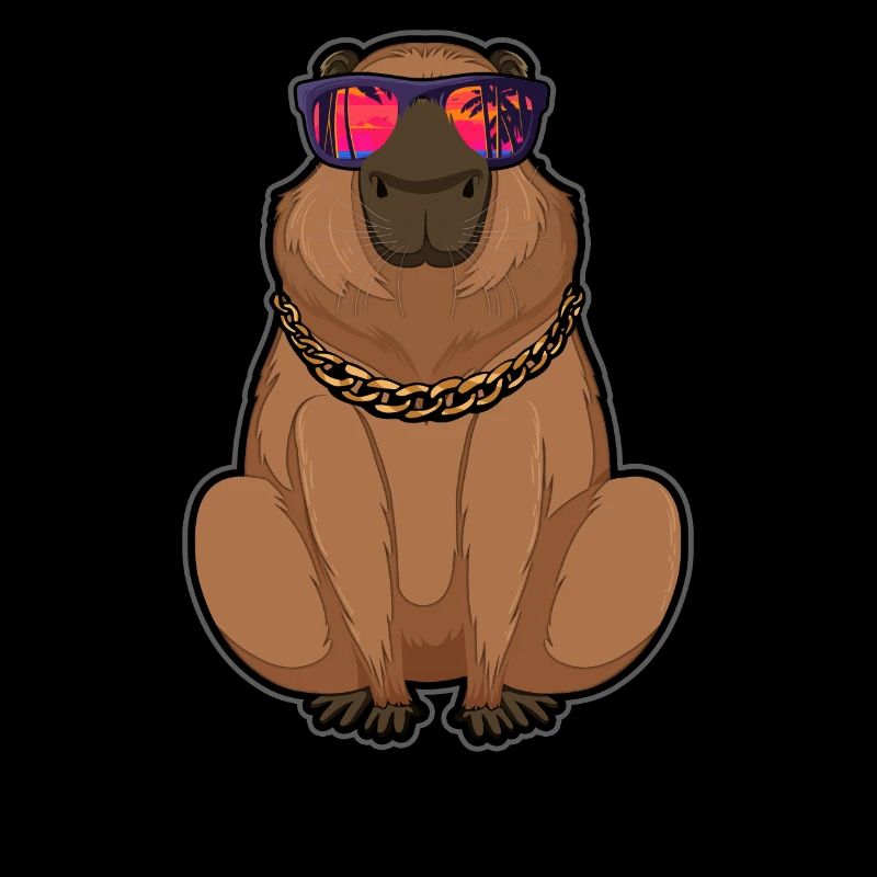 Ok I Pull Up Funny Capybara Glasses Dank Rodent