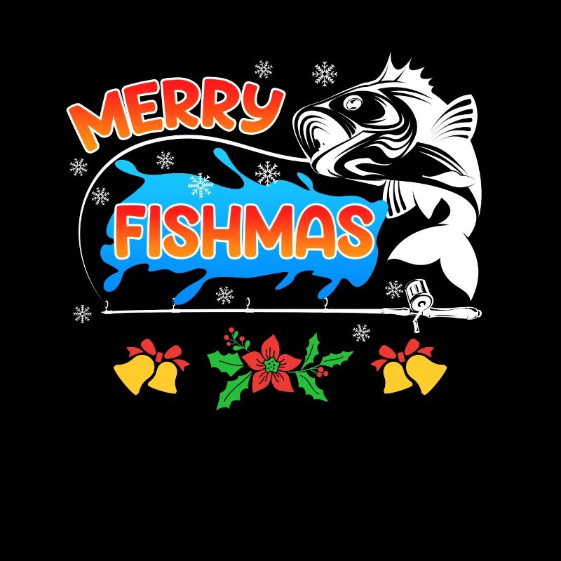 Pêcheur Noël Pêche Joyeux Poissons