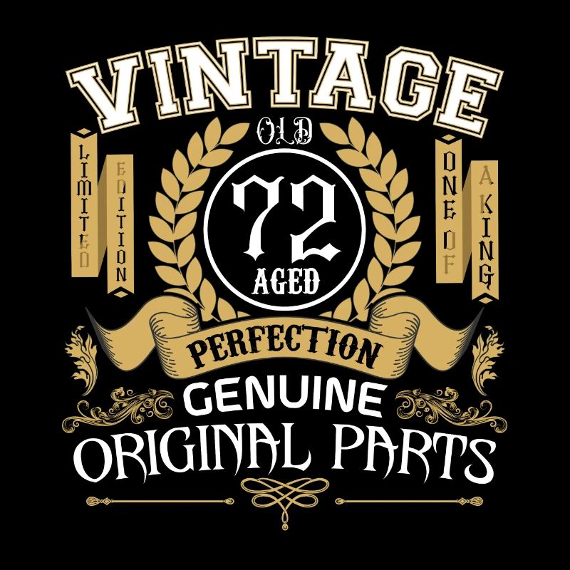 Vintage 72 ans - cadeau d’anniversaire 72 ans