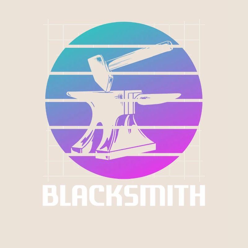 Retro Vintage Classic Blacksmith Blacksmithing