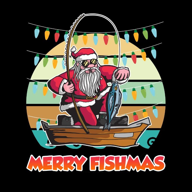 Joyeux Fishmas Nikolaus Angler Angel