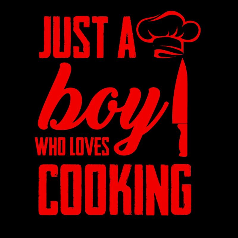 Boy loves cooking