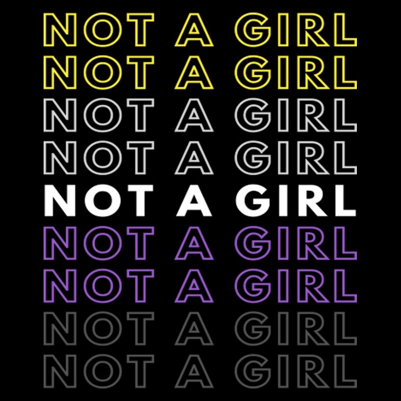 Not A Girl Nonbinary Pride Gift Christmas Present