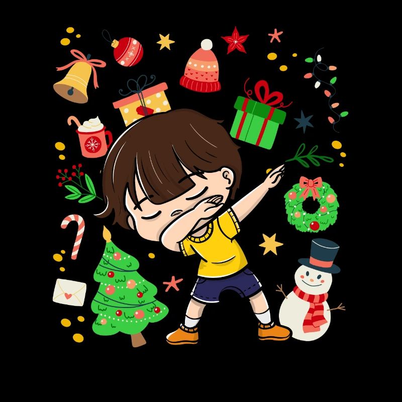 Dab Young Child Décorations d’arbres de Noël Noël