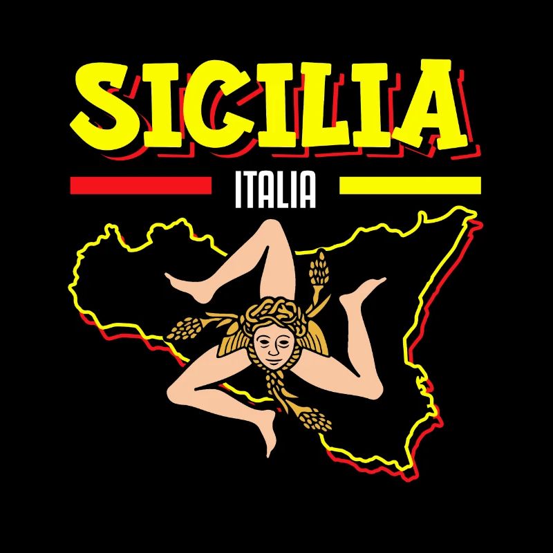 Sicile drapeau Sicile Palerme Italie