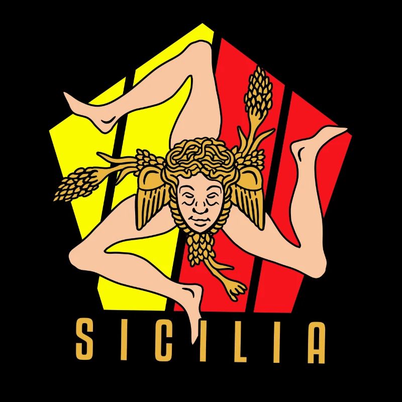 Sicile drapeau Sicile Palerme Italie