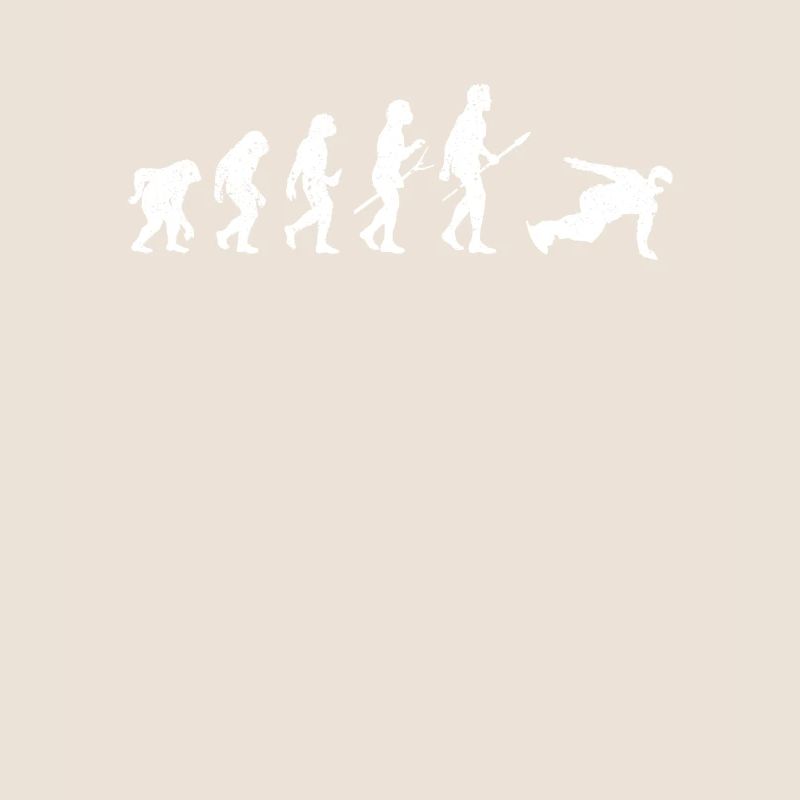Snowboard Evolution of Man Funny Snowboard