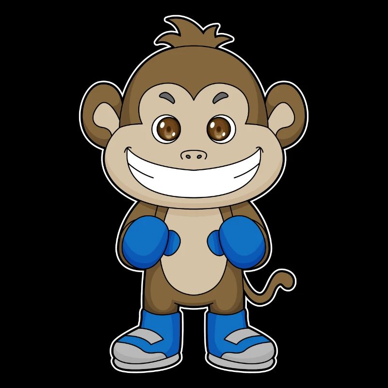 Gants de boxe boxeur de singe