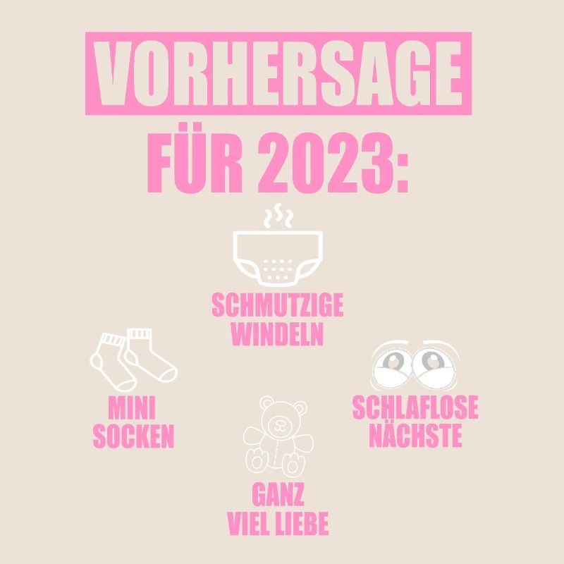 Vorhersage 2023 Geburt Windeln Socken Eltern