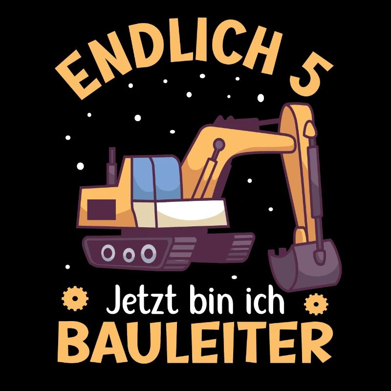 5. Geburtstag Junge Bagger Design Endlich 5
