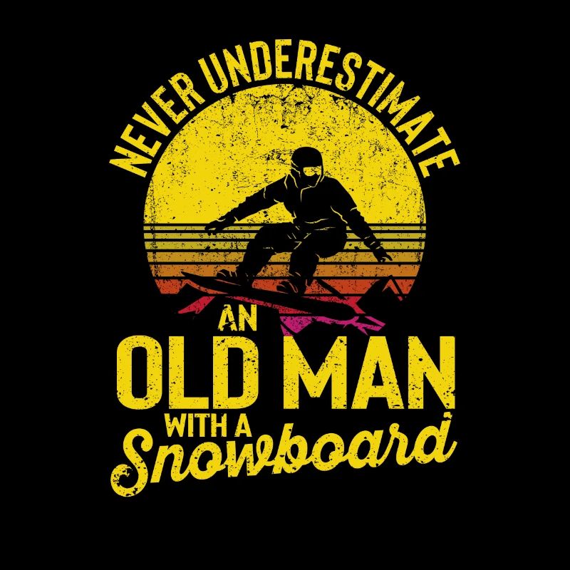 Funny skier Never underestimate an old