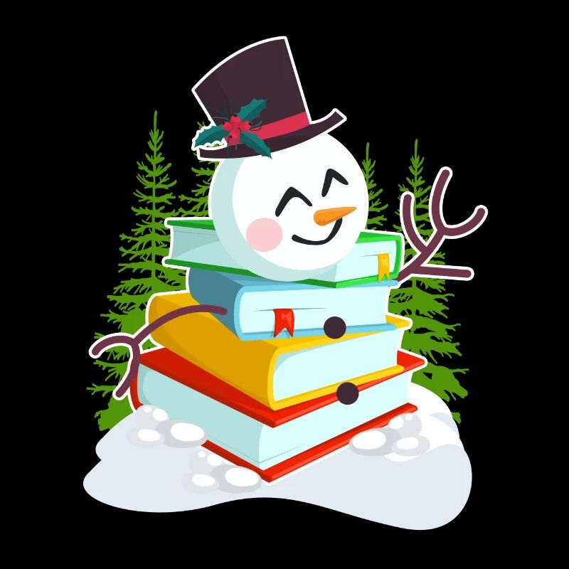 Bücher Schneemann Lesen Bücherwurm Lektor