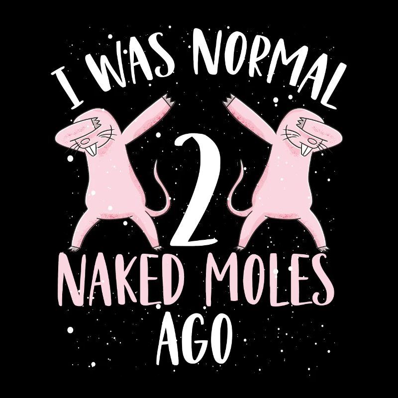 Two dabbing naked moles