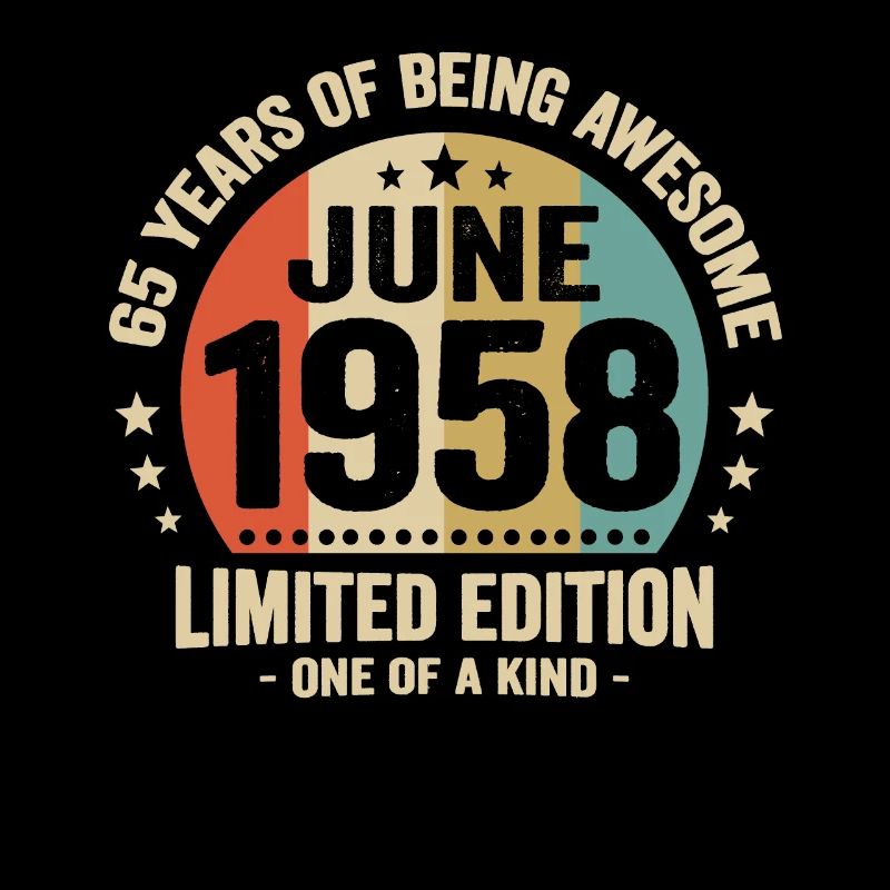 June 1958 65 years anniversary vintage gift idea