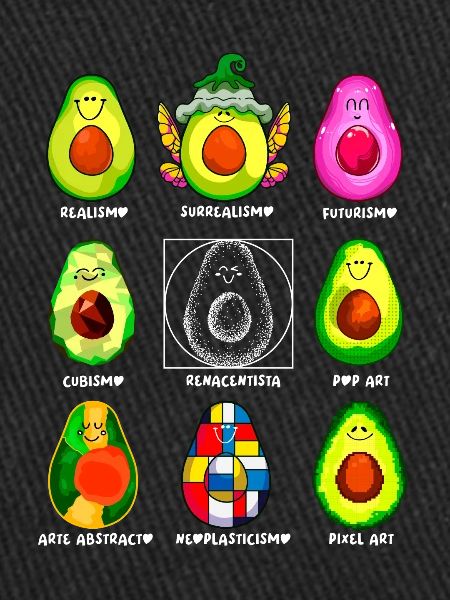 Kunstgeschichte Kawaii Avocados
