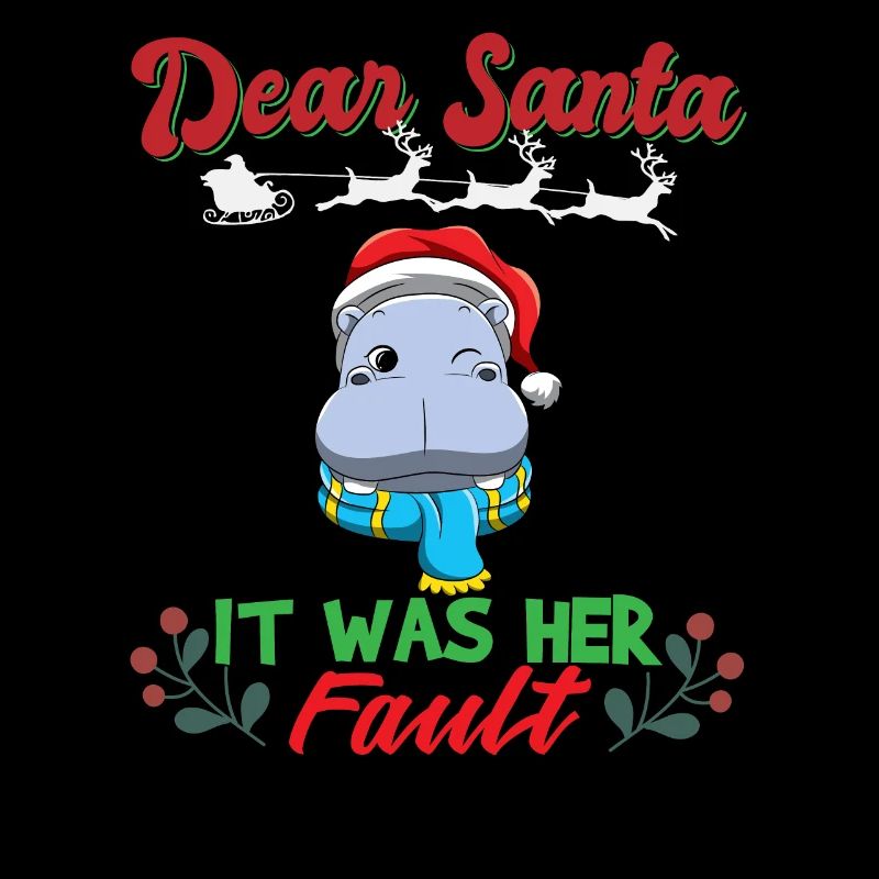 Dear Santa It Was Her Fault Siblings Matching Xmas