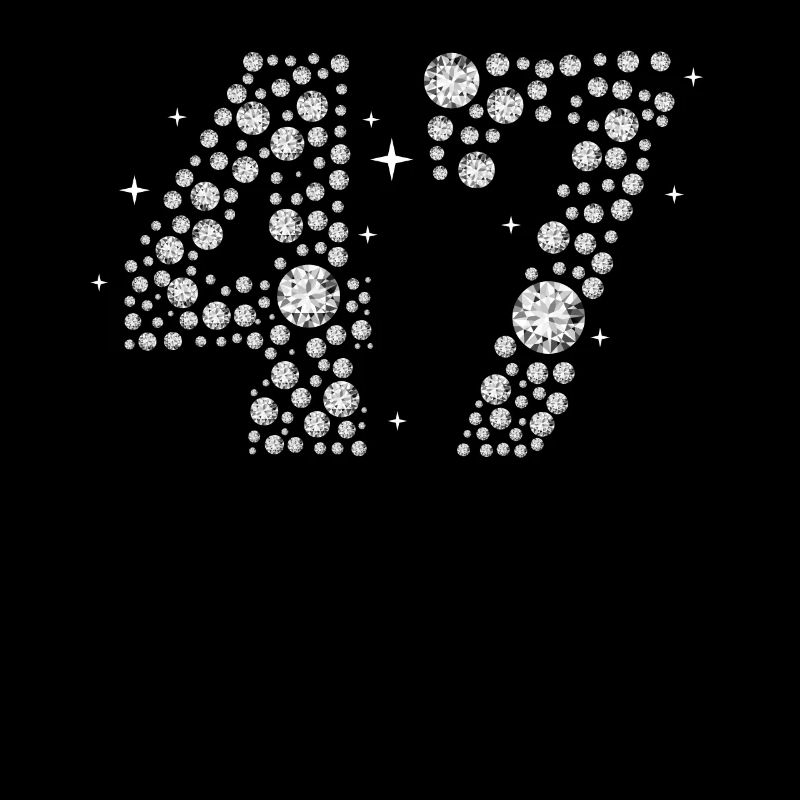 47 Birthday Gift Diamond Glitter