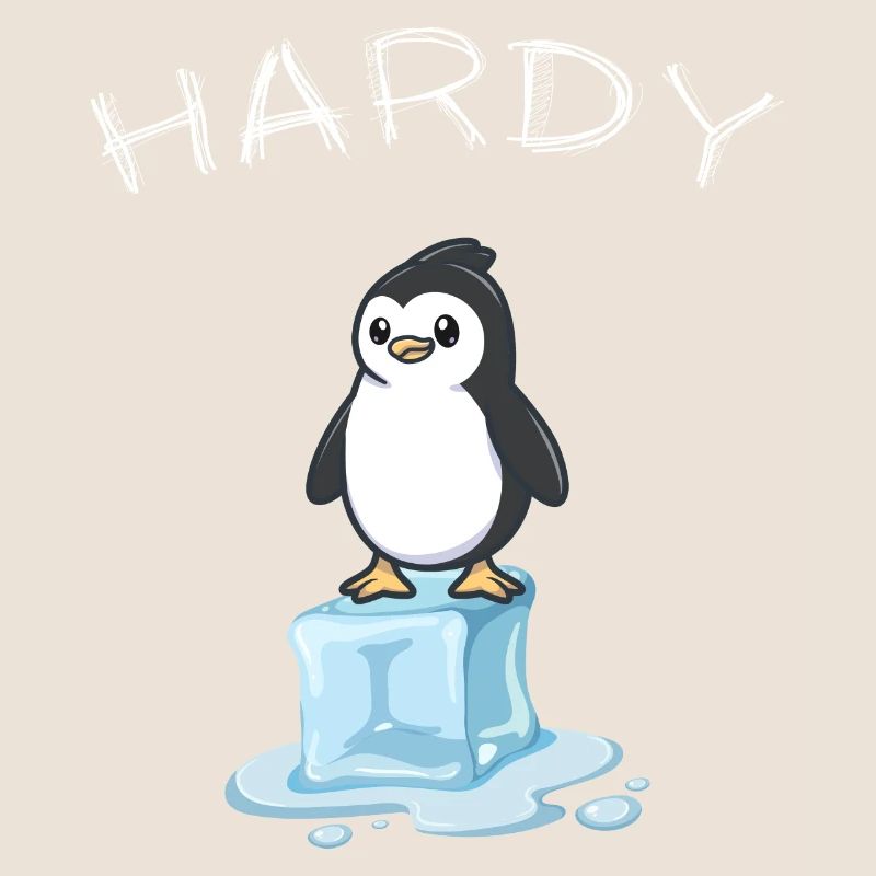 Anbaden Eisbader Winterschwimmer "hardy" Pinguin