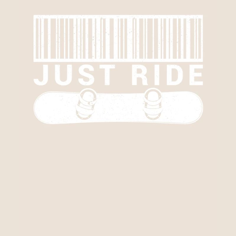 Barcode Just Ride Funny Snowboarding Lover