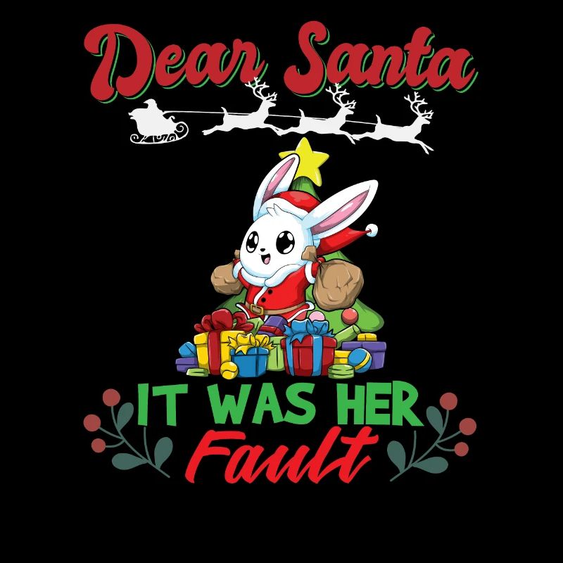 Dear Santa It Was Her Fault Siblings Matching Xmas