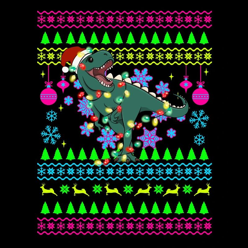 Drôle de tenue de Noël Moche Noël T-Rex