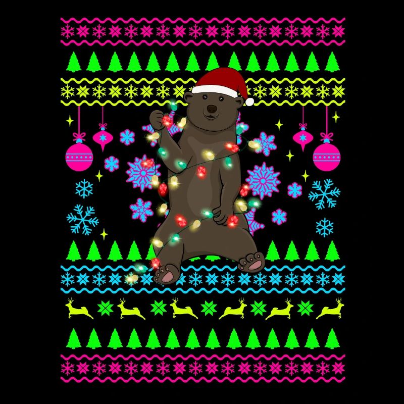 Drôle de tenue de Noël Ours de Noël moche