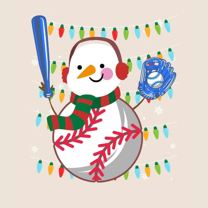 Baseball Schneemann Baseballspieler