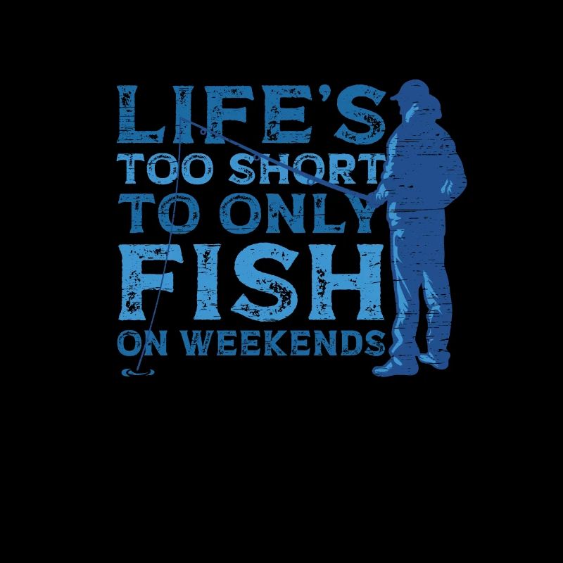 Les courts week-ends de poisson de la vie Pêcheur de canne