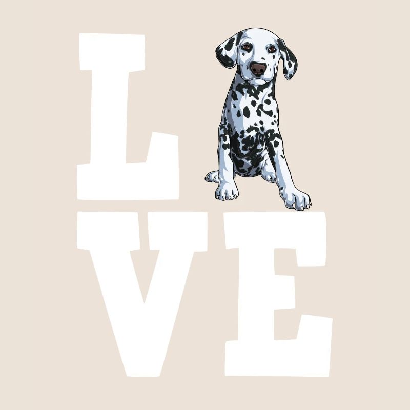 Propriétaire de chien de chien dalmate