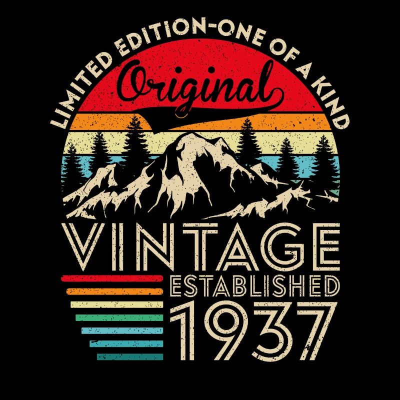 Original Vintage Établi En 1937 Anniversaire