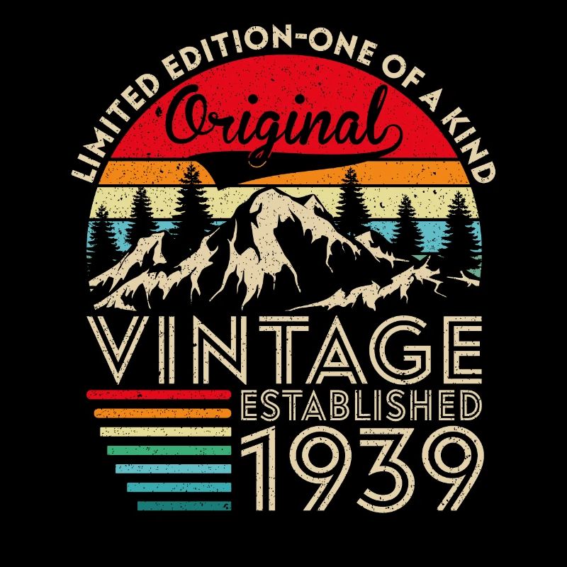 Original Vintage Établi En 1939 Anniversaire