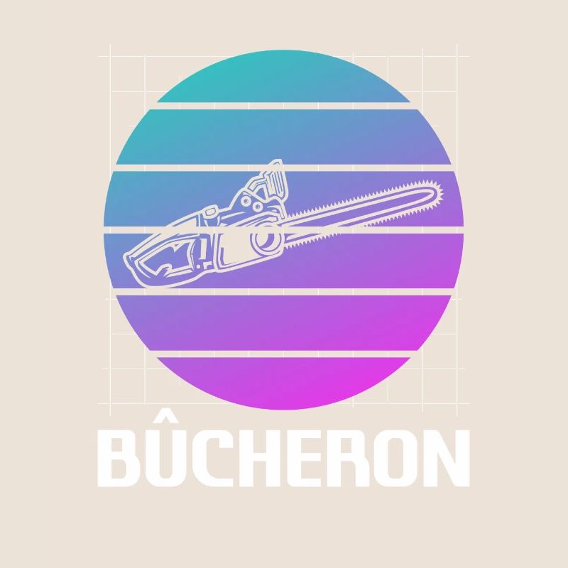 Retro Bûcheron Travail Du Bois