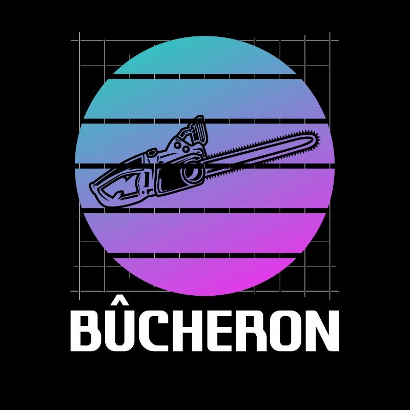 Retro Bûcheron Travail Du Bois