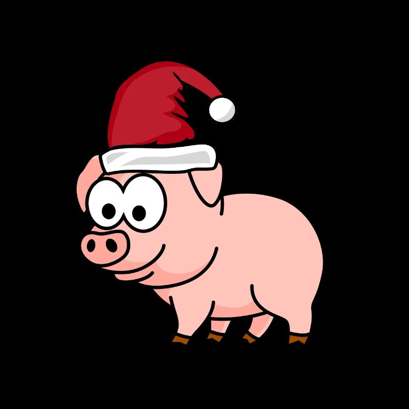 Schwein Comic Weihnachten