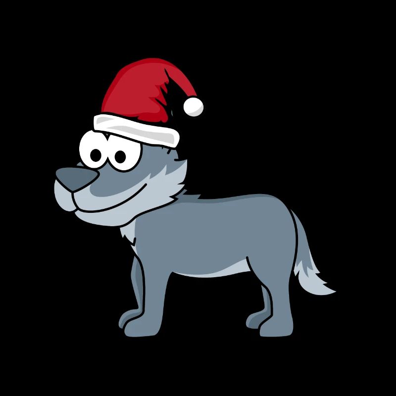 Wolf Comic Weihnachten