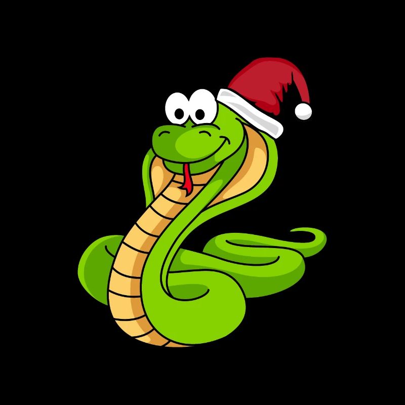 Snake Cobra Comic Christmas