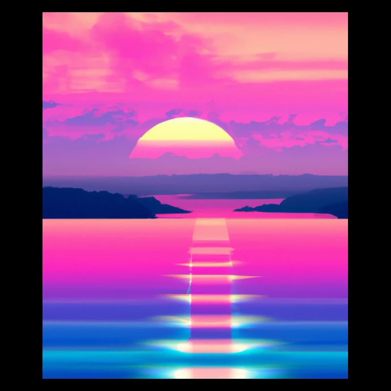 Vaporwave Sun Synthwave Sunset