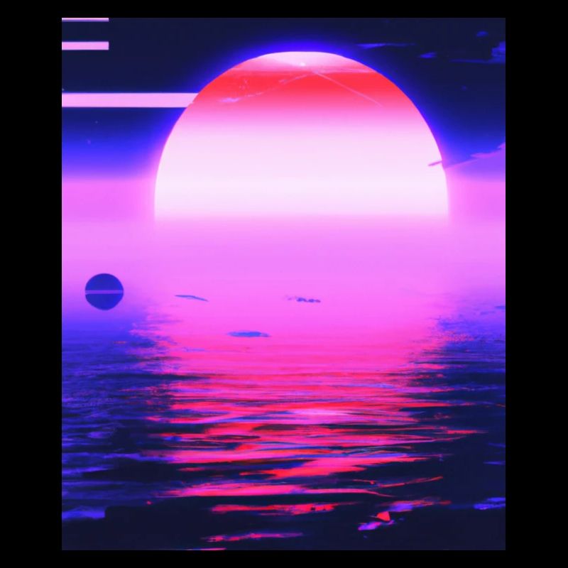 Vaporwave Sun Synthwave Sunset